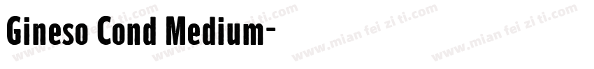 Gineso Cond Medium字体转换